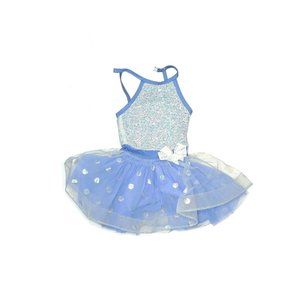 Weissman Dance 'A' You're Adorable 13506 Iridescent Blue Sequin Dress Size SC